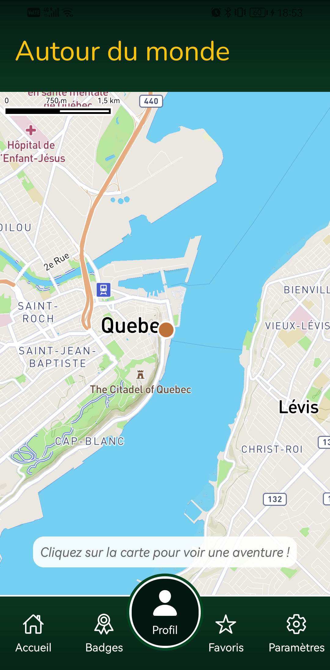 Carte du monde des aventures